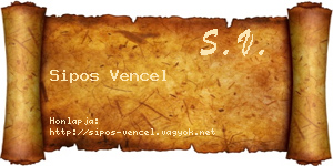 Sipos Vencel névjegykártya